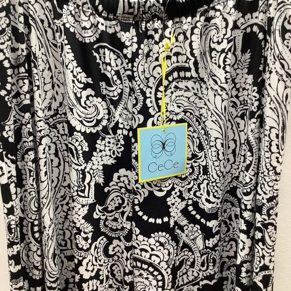 CeCe Size 1X Black & White Palazzo Pants. New With Tags - Picture 3 of 6